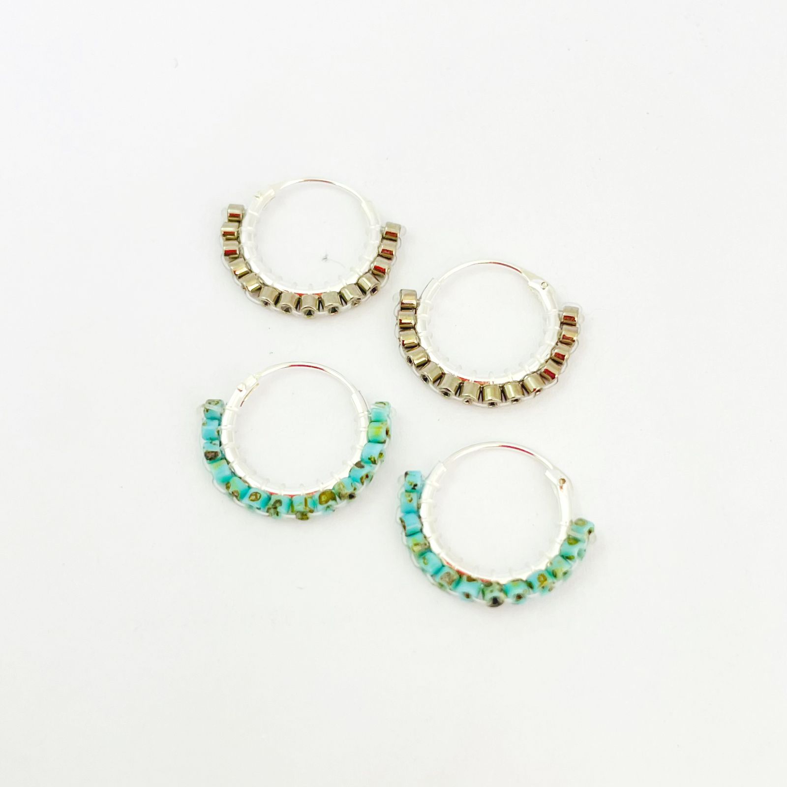 Sterling Silver Beaded Ornament Sleepers - Image 3